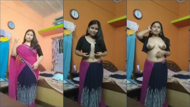 Girl Cute Desi Saree Strip Boobs Show Leak 2026