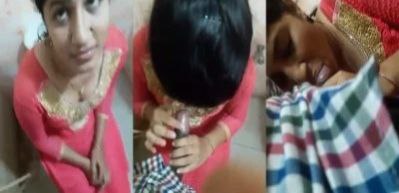 Girlfriend Gives a Lovely Blowjob to BF in Bathroom Complete Leaked Video